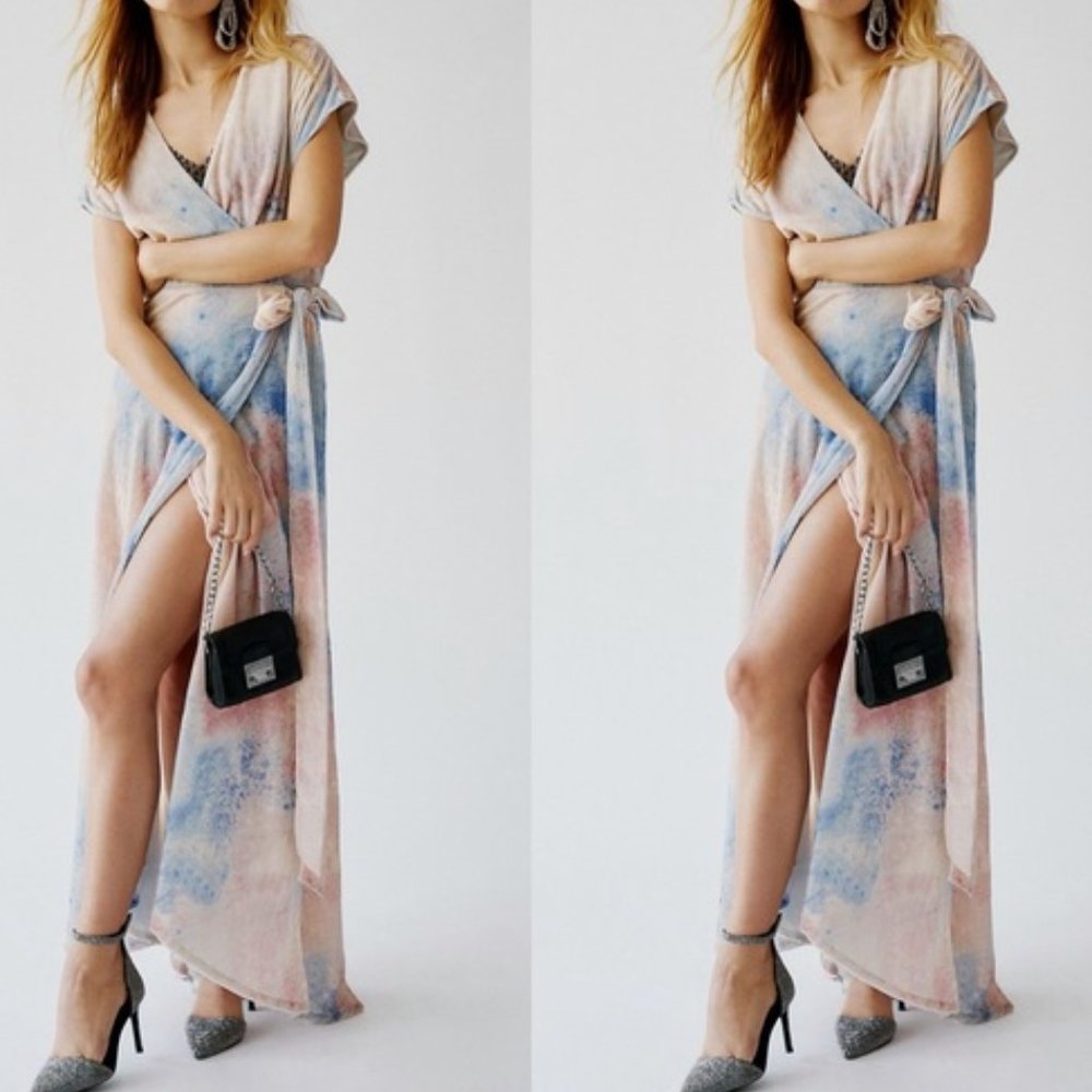 Free People Desert Flower Velvet Maxi Dress Small NWOT